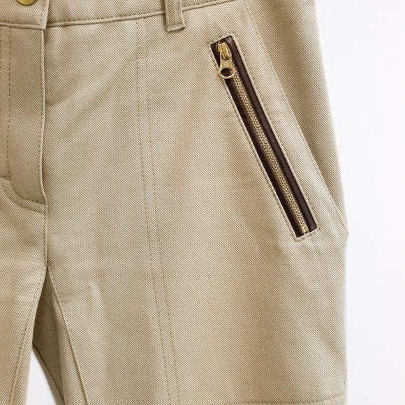 Escada Tavora Khaki Slim Twill Pants - Picture 5 of 12
